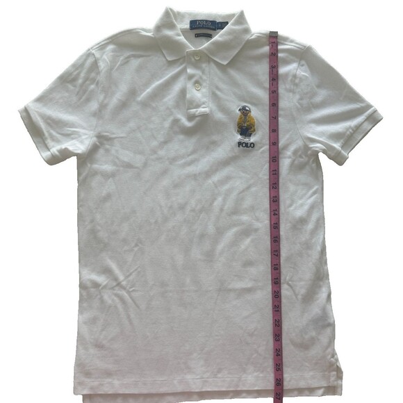 Polo Ralph Lauren Teddy Bear Shirt S/S Men Small Slim Fit White Streetwear Bear - Picture 6 of 13